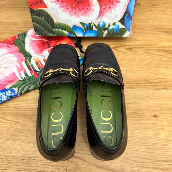 Black Gucci loafers with block heel (hard bottom) size 36.5 - Picture 5 of 8